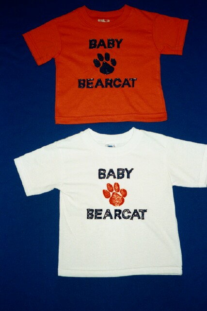 Hand Painted Baby Bearcat Shirts 0001By Katie