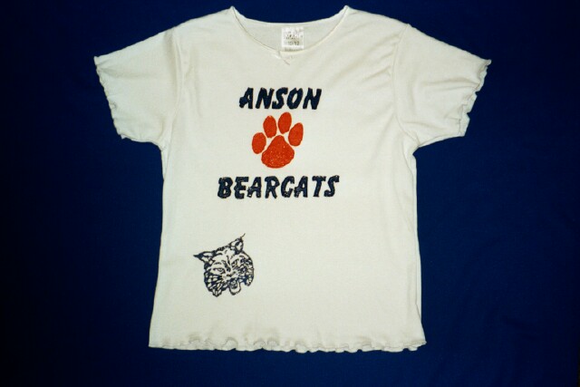 Hand Painted Bearcat Shirt 0003 By Katie